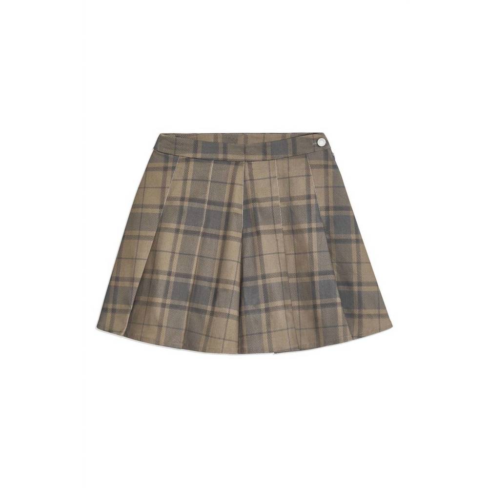 NEW WWW women's high rise pleated skirt in cool plaid